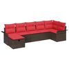 vidaXL Tuin Sofa Set 7 st Poly riet