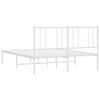 vidaXL Bedframe met hoofdbord metaal wit 120x190 cm