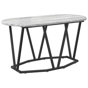 vidaXL Salontafel Grijs 80 x 40 x 40.5 cm Bewerkt hout en metaal