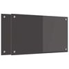 vidaXL Keukenachterwand 2 st Donkergrijs 70 x 40 cm gehard glas
