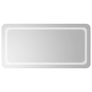vidaXL LED Badkamer Spiegel Transparant 100 x 50 cm gehard glas