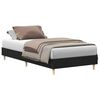vidaXL Bedframe Zwart Eiken 193 x 78 x 25 cm Bewerkt hout