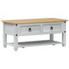 vidaXL Salontafel Wit 100 x 48 x 45 cm Massief grenenhout