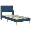 vidaXL Bedframe met hoofdeinde Blauw 90 x 200 cm Stof