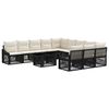 vidaXL Tuinbankenset 12 st Zwart en Cream Wit 100 x 55 x 73 cm