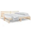 vidaXL Slaapbank uitschuifbaar massief grenenhout 2x(90x190) cm