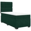 vidaXL Boxspring met matras fluweel donkergroen 90x200 cm