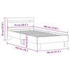 vidaXL Bedframe met hoofdbord en LED-verlichting wit 75x190 cm