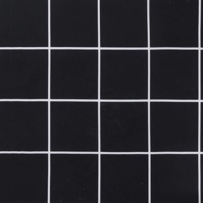 vidaXL Palletkussen geruit 60x60x8 cm oxford stof zwart