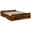 vidaXL Bedframe met lades bewerkt hout gerookt eikenkleurig 160x200 cm