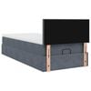vidaXL Ottoman bed met matras en LED's 80x200cm fluweel donkergrijs