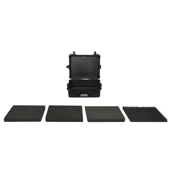 vidaXL Flightcase draagbaar 55x43x21 cm PP zwart