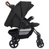 vidaXL Kinderwagen 2-in-1 staal antracietkleurig