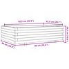 vidaXL Plantenbak 90x60x26,5 cm massief grenenhout wasbruin