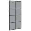 vidaXL Inloop Douche Wand Zwart 100 x 195 cm gehard glas