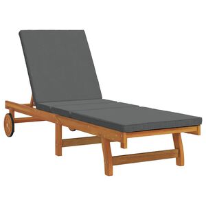 vidaXL Ligstoel Bruin 199 x 63 x 85 cm Massief Acaciahout
