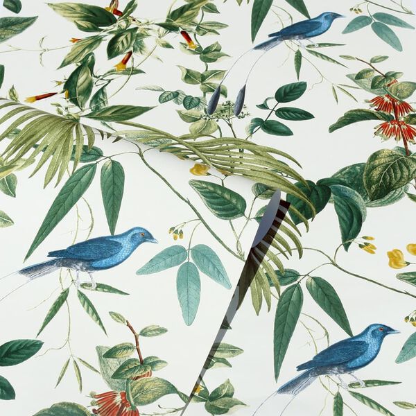 DUTCH WALLCOVERINGS Behang Exotic Garden wit en groen