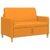 vidaXL Bank met opslag Donkergeel 122 x 78 x 87 cm Polyester