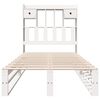 vidaXL Bed met boekenkast zonder matras grenenhout wit 75x190 cm
