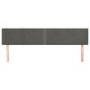 vidaXL Hoofdbord met randen 163x16x78/88 cm fluweel donkergrijs