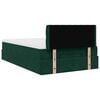 vidaXL Bed poef met matras en LED's 120x190 cm fluweel donkergroen