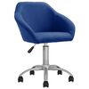 vidaXL Eetkamerstoelen 2 st draaibaar stof blauw