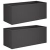 vidaXL Plantenbak 2 st Zwart 100 x 40 x 40 cm Koudgewalst staal
