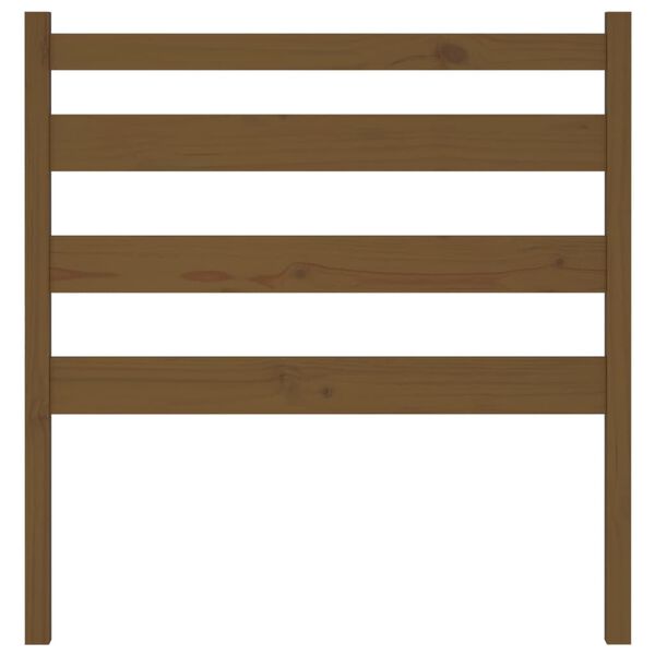 vidaXL Hoofdbord 106x4x100 cm massief grenenhout honingbruin
