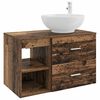 vidaXL Badkamermeubelset 2 st Oud hout Bewerkt hout