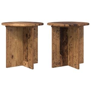 vidaXL Plantenstandaard 2 pcs Oud hout 40 x 40 x 40 cm Bewerkt hout