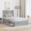 vidaXL Bedframe met hoofdeinde Grijs Sonoma 100 x 200 cm Bewerkt hout