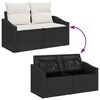 vidaXL Bankstel met kussen 5 pcs poly rattan