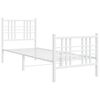 vidaXL Bedframe met hoofd- en voeteneinde metaal wit 80x200 cm
