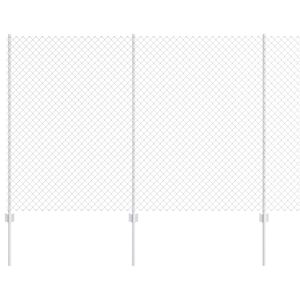 vidaXL gaashek met palen 10 x 1,5 m Gegalvaniseerd staal Zilverkleurig