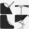 vidaXL Ligstoel 2-persoon 2 pcs Zwart 58 x 188 x 77cm Stof