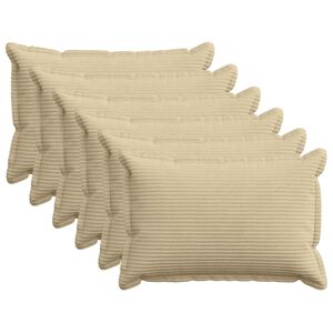 vidaXL Kussensloop 6 st HOUTEN Lichtgroen Grijs 50 x 75 cm corduroy