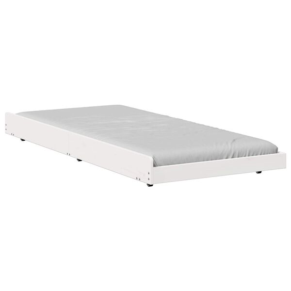 vidaXL Bedframe Wit 90 x 200 cm Massief grenenhout