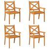 vidaXL Tuinstoelen 4 st massief acaciahout