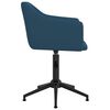 vidaXL Eetkamerstoelen draaibaar 6 st fluweel blauw