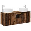 vidaXL Badkamerkastenset 3 st Oud hout 49,5 x 44,5 x 65,5 cm