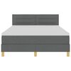 vidaXL Boxspringbed met matras Donkergrijs 140 x 190 cm Stof
