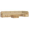vidaXL Buiten bankenset 7 st Wit en Beige Polyester