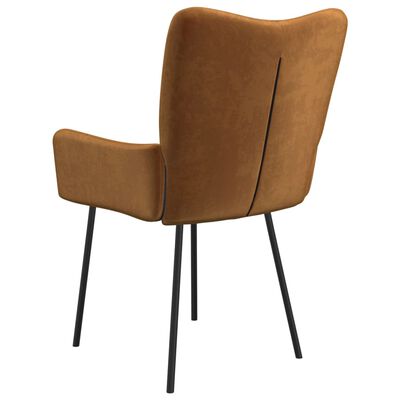 vidaXL Eetkamerstoelen 2 st fluweel bruin