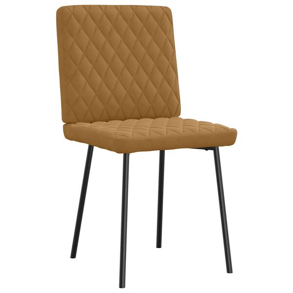 vidaXL Eetkamerstoelen 6 st fluweel bruin