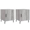 vidaXL Nachtkastjes 2 st 40x40x50 cm bewerkt hout grijs sonoma eiken