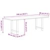 vidaXL Eettafel rechthoekig 240x80x74 cm massief eikenhout lichtbruin