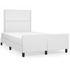 vidaXL Bedframe met hoofdbord kunstleer wit 120x200 cm