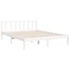 vidaXL Bedframe zonder matras massief grenenhout wit 140x190 cm