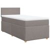 vidaXL Boxspring met matras stof taupe 90x200 cm