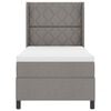 vidaXL Boxspring bed met matras met hoofdeinde Taupe 100 x 200 cm Stof